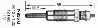 5915 NGK Свеча накаливания 5915 NGK Свеча накаливания